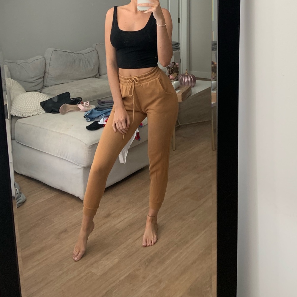 Tan joggers